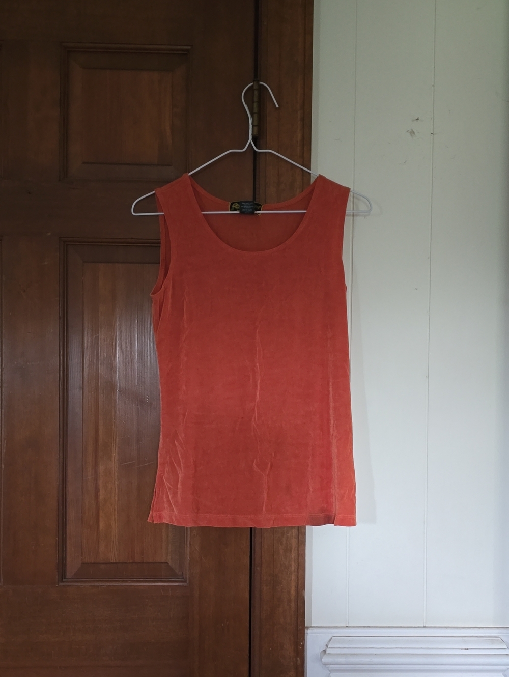 Mirasol Coral Velvet Scoop Neck Tank